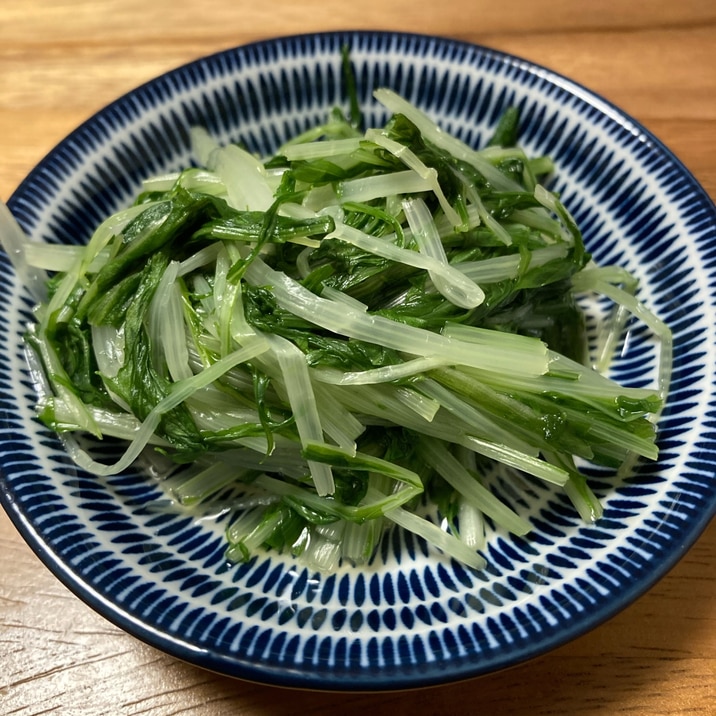 決めては白だし、水菜のおひたし